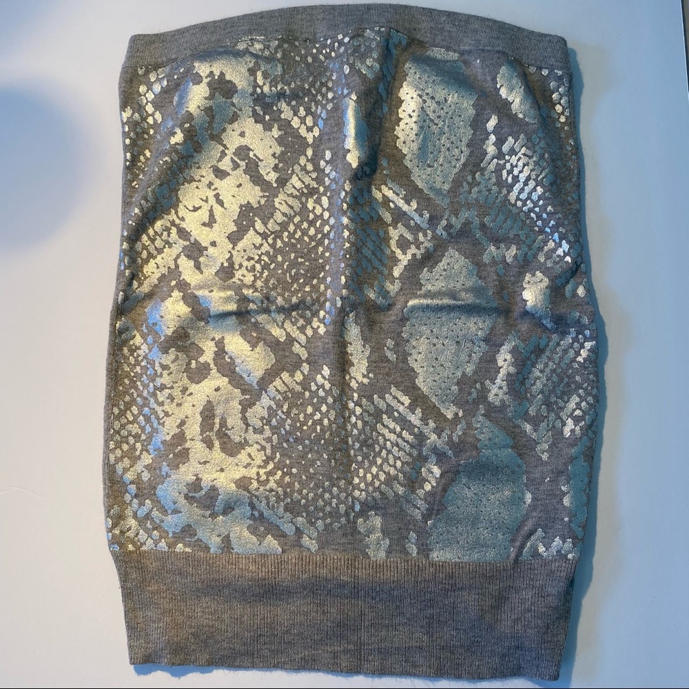 Y2K 90’s Express Metallic Snake Tube Top